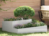 Garden Planter Silver 80 x 80 x 50 cm Stainless Steel 873582