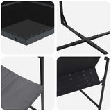 Garden Dining Set 11 pcs Black Steel 3335861