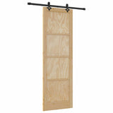 Sliding Door Set Manual Natural and black 78 x 232 cm 3333614