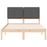 Bed Frame with Upholstered Headboard Dark Grey 120 x 190 cm 877925