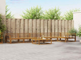 Outdoor Sofa Set 7 pcs Natural Solid Acacia Wood 3367692