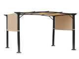 Outdoor Retractable Pergola Garden Gazebo with Two Adjustable Side Canopy Overhead Sun Shade T3398P317626