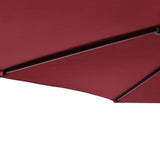 Garden Parasol with Steel Pole Bordeaux Red 225x225x212 cm 4005062