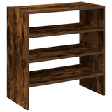 Shoe Racks 2 pcs Stackable Smoked Oak 60x30x30.5 cm 858866