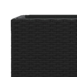 Garden Planter Black 30x30x60 cm Poly Rattan 366410