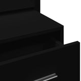 ZNTS Wall-mounted Bedside Cabinet with LED Lights Black 848159