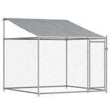 Dog Cage with Roof and Door Grey 10x2x2 m Galvanised Steel 3209571