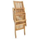 Folding Deck Chair 2 pcs Natural Solid Teak Wood 3426519