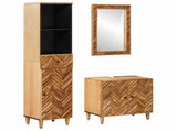 Bathroom Cabinet Set with Drawer 3 pcs Solid Mango Wood 3310178