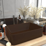 Luxury Wash Basin Matt Dark Brown 41x30x12 cm Ceramic 147050