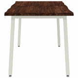 120 x 90 x 75 cm Solid Acacia Wood Dark Brown and White 937545