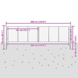 Garden Gate Galvanised Steel 400x100 cm Silver 144299