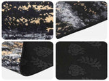 Rug Runner LESAKA Black and Gold 100 x 450 cm Diamond Velvet 42045310