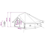 Tipi Tent Army Green 800 x 800 x 430 cm Polyester and Steel 42028718