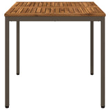 Garden Dinner Table Natural and Coffee 80 x 80.5 x 75 cm 901312
