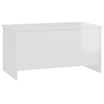 ZNTS Coffee Table High Gloss White 102x55.5x52.5 cm Engineered Wood 809671