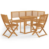 Bistro Set Brown Solid acacia wood N/A Foldable Bistro Set 3057863