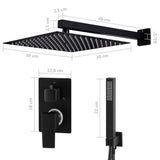 Shower System Stainless Steel 201 Black 147718