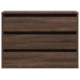 Corner Chest of Drawers Brown Oak 80x41x58 cm Engineered Wood 852858