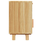 Bedside Cabinet Brown Engineered wood, Solid pinewood, Natural rattan 345610