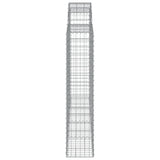 Arched Gabion Baskets 7 pcs 200x30x140/160 cm Galvanised Iron 3146157