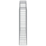 Arched Gabion Baskets 10 pcs 200x30x140/160 cm Galvanised Iron 3146160