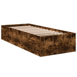 Bed Frame without Mattress Smoked Oak 90x200 cm 3281060