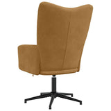 Relaxing Chair Brown Velvet 328103