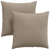 Sofa Pillows 2 pcs Taupe 80 x 80 cm Fabric 42014069