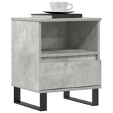 Bedside Cabinet Concrete Grey 40x35x50 cm Engineered Wood 830644