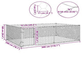 Outdoor Dog Kennel with Door 3x2x1 m Galvanised Steel 4105413