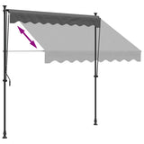 Retractable Awning Anthracite 200x150 cm Fabric and Steel 368738