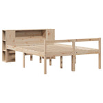 ZNTS Bookcase Bed without Mattress 150x200 cm King Size Solid Wood Pine 3321971