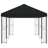 6 x 3 m Black Polyester and Steel 190 3375991