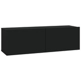 TV Cabinet Set Set of 6 Black Engineered wood Standard 3114263