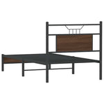 Bed Frame without Mattress Brown Oak 90x200 cm Engineered Wood 4106991