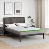 Mattress Topper White and Green 140 x 200 x 6 cm Jaquard Fabric 4106161