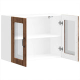 Kitchen Wall Cabinet with Glass Door Lucca Old Wood Engineered Wood 853855