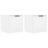 Bedside Cabinets 2 pcs White 40x39x40 cm 811197
