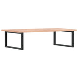 Basin Shelf Wall Mounted Steel and Solid Wood Oak 3302649