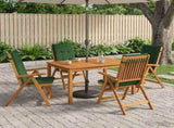 5-Piece Garden Dining Set Natural Solid Acacia Wood 3434559