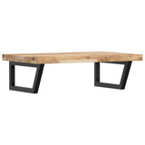 Basin Shelf Wall Mounted Steel and Solid Wood Acacia 3302811