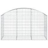 Arched Gabion Basket 150x50x80/100 cm Galvanised Iron 153454