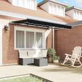 Retractable Awning Black 350 x 200 cm Polyester and Aluminium 3329714