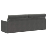 3 Seater Sofa Dark Grey 220 x 81 x 82 cm Corduroy Fabric 42041167