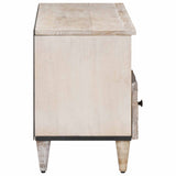 TV Cabinet with Shelf White 100 x 33.5 x 46 cm Solid Mango Wood 4018386