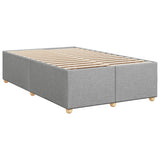 Box Spring Bed with Mattress Light Grey 120x200 cm Fabric 3285366