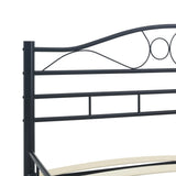 Bed Frame without Mattress Black Steel 120x200 cm 285287