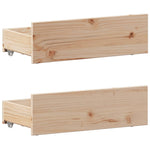 ZNTS Bookcase Bed without Mattress 90x200 cm Solid Wood Pine 3308930