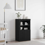 LED Sideboard Black Oak 60.5 x 37 x 100 cm Engineered Wood 863017